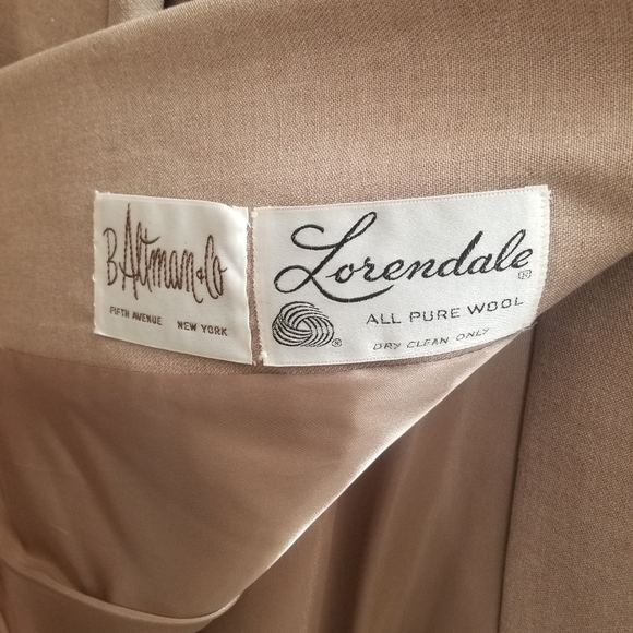 Baltman&Co Tan Wool Longline Winter Coat Brown Fur - Picture 3 of 6